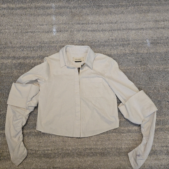 HELLESSY Womens WhiteLong Sleeve Shirt Size 8